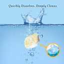 Dishwasher Cleaner Tablets Deodorizer-48 Pack Deep Cleaning Dish Washer Descaler Freshener-Grime Limescale Heavy Duty Grease Odor Smell Remover-for All Dishwashers Lemon Foaming 2 Year Supply