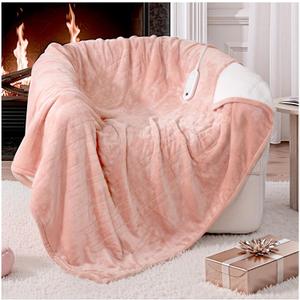 Electric Blanket Heated Throw, 50" x 60" Heated Blanket with 8 Heat Levels & 8 Hours Auto Off, Fast Heating Blankets Machine Washable with ETL Certification, Pink