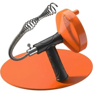 Drain Snake Auger 33 Feet, Plumbing Snake Drain Hair Clog Removal Tool, Sink Unclogger Drain, Heavy Duty Toilet Snake Auger, Cleaner Tool for Bathroom Kitchen Tub Shower Drain Clog Remover with Gloves