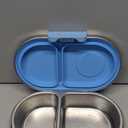 Good Bare Stainless Steel Snack Container for Kids  2 Compartment Metal Bento Box, Leakproof, BPA-free, Easy-Open Latch, Dishwasher Safe, Small Snack Pack, Perfect for On-the-Go (Sky Blue)
