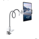 Lamicall Gooseneck Tablet Holder, Tablet Stand : Flexible Arm Clip Tablet Mount Compatible with iPad mini Pro Air, Kindle, Switch, Galaxy Tabs, More 4.7-10.5" Devices - Gray