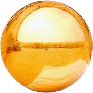 Inflatable Mirror Ball,Silver & Gold & Iridescent Giant Mirror Balloon,Big Shinny Balls,Reusable PVC Hanging Disco Sphere For Party & Wedding & Event Decoration (Gold, 39in 3.3ft 1m)