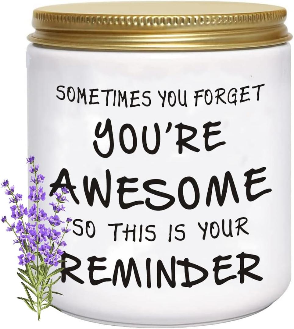 BFJLIFE Candles Gifts for Women Unique Inspirational Mothers Day Christmas Birthday Self Care Relaxation Spa Gifts for Her Sister Friend Wife Girlfriend Lavender Scented Candle