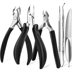 EBEWANLI Thick Toenail Clippers for Seniors Thick Toenails or Ingrown Nails, Curved Blade Heavy Duty Toenail Clippers Cutter, Sharp Nail Nippers Cuticle Trimmer, Large Toe Nail Clippers for Men, Women