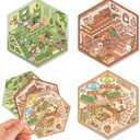 2 x 3D Vinyl Scenes Sticker for Adults, 3Set Self-Adhesive Transparent Miniature Kawaii Stickers, Scrapbook Supplies for DIY Card, Water Bottle, Envelope Decoration. 17-18-19