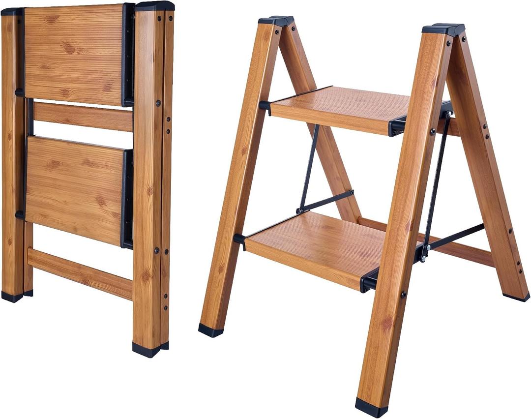 Step Stool Foldable Small Kitchen Step Ladder Closet Aluminum