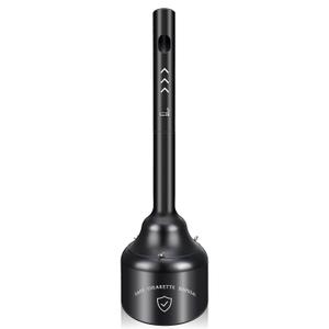 Steel Cigarette Butt Receptacle Disposal Outdoor for Keeping a Fresh and Clean Area, 5 Gallon Capacity, Black