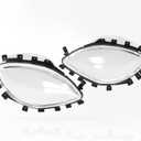 Topteng Headlight Replacement Lens Driver Passenger Left+Right PAIR For Corvette C6 2005 2006 2007 2008 2009 2010 2011 2012 2013 with Black Gasket Trims, Waterproof, Easy Installation, UV Protection
