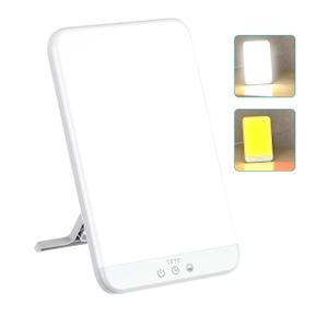 Wobrikosee Light Therapy Lamp, Ultra-Thin UV-Free 10000 Lux Therapy Light, Timer Function, Adjustable Brightness Levels, Two Color Temperature, 90° Rotatable Stand for a Happy Life