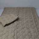 BedSpread with 1 Pillowcase Beige 230" x 168"