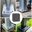 Rocaris 8 Pcs 5 X 5 X 1/4 Inch A36 Steel Plate Hot Rolled, Steel Base with 4 Holes Metal Square for Construction Boards, Structure Support, Weldable Square and Industrial