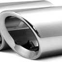 Dsycar Stainless Steel Exhaust Tips Pair, Chrome Polished, Compatible with Audi Q5/A4/A4L/A3, Compatible with VW CC 2012-2015/ Passat 1.8T 2.0T 2011-2015 / Tiguan 2011-2015 (Silver)