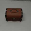 BESPORTBLE Piggy Bank: Vintage Wood Treasure Chest - Rustic Wooden Piggy Bank Treasure Chest with Lock Key for Wedding Home Decor, 5.65 * 4inch