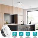 HG Power 4 Inch Soffit Vent, Adjustable Air Vent Cover, ABS Round Ceiling Vent Covers for Living Room, Attic, Bathroom, Kitchen, Ventilation Use, White - Opening Size 3.59"