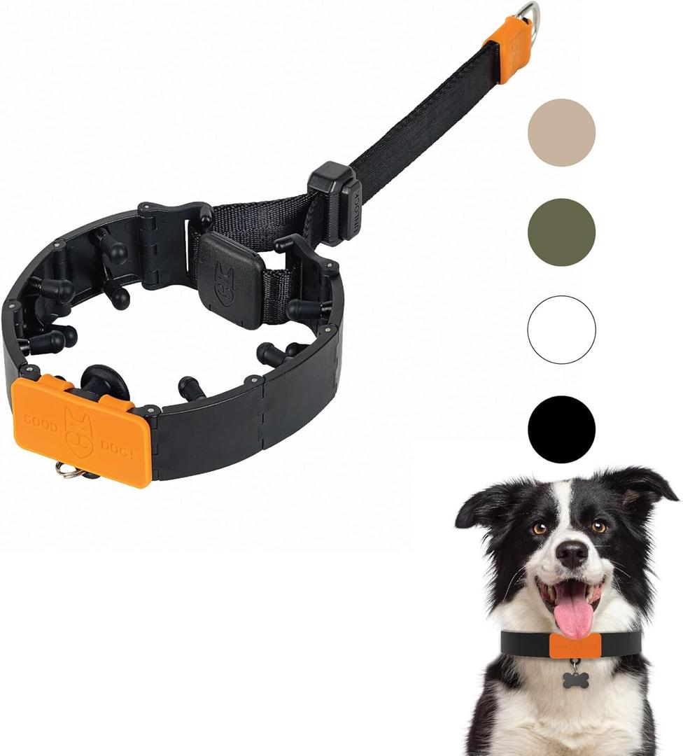 SVD.PET Dog Prong Collar for No-Pull Training, Quick-Release Buckle Adjustable Pinch Collar for Large Dogs (Balck, Medium Size) (Black)