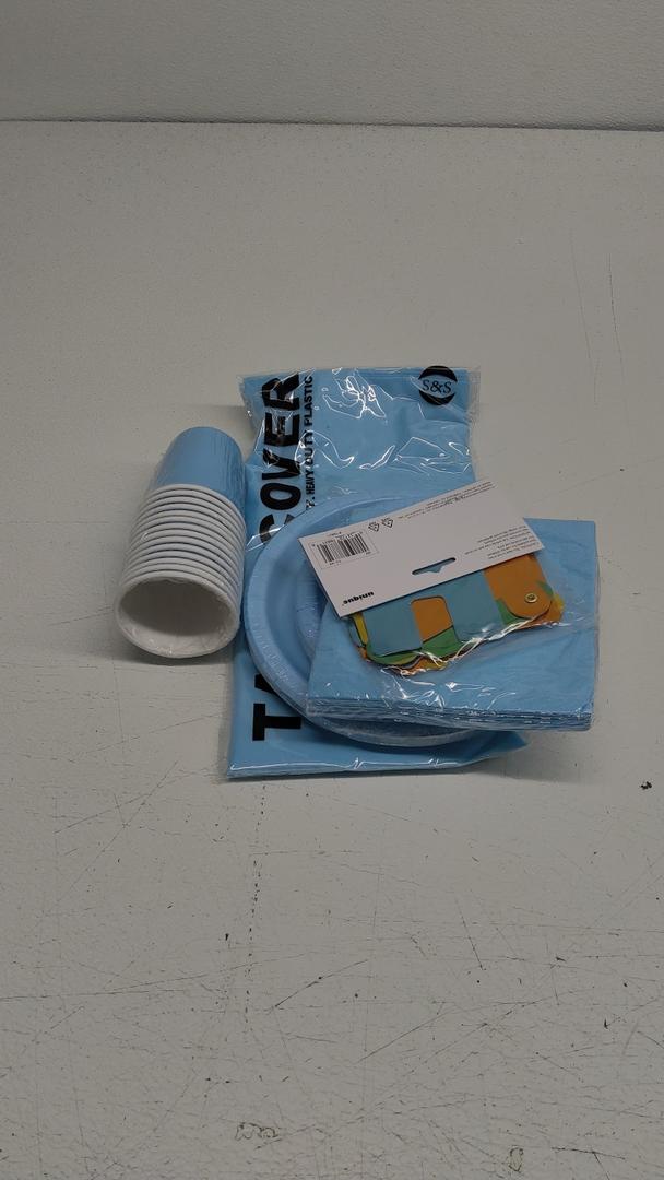 Party Supplies Birthday Party Supplies and Decorations Set - Includes Tableware Set and Happy Birthday Banner