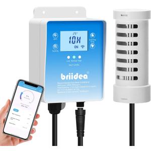 WiFi Salt Chlorine Generator, Briidea Chlorine Generator with USA Titanium Salt Cell, APP Monitoring & Real-Time Salt Alerts, for Swim Spas Up to 2,000 Gallons