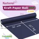 PerkHomy 36" x 1, 440" (120') Navy Blue Kraft Paper Roll for Craft Bulletin Board Paper Kids Art Table Covering Crafting Gift Wrapping Bouquet Packing Parcel 80GSM 55LB (Navy Blue, 36" x 120')