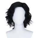 MIss U Hair Man Short Bob Wavy Curl Costume Wig Synthetic Mens Natual Black Cosplay Wig Daily Party