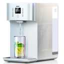 CF01 Reverse Osmosis Countertop Water Filter, 8 Stage Nano RO Water Filtration System, Home Water Purifier, 4:1 Pure to Drain Ratio, No Installation Required, White