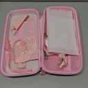 RHOTALL Cherry Blossom Carrying Case for Nintendo Switch 2,Cute Sakura Protective Travel Case,Pink White Flower Dockable Shell Cover for Switch 2,Screen Protector,Shoulder Strap,2 Thumb Caps-Girls