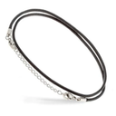 Motti Way Anklet Bracelet For Women, Water Resistant Nautical Black Rope Anklet, Stainless Steel Chain Adjustable Bracelet, Surfer String Foot Jewelry Women