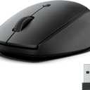 JLab GO Wireless Mouse, Black, Connect Via Bluetooth or USB Wireless Dongle, Multi-Device Toggle, Portable, Ultra-Compact and Lightweight for Work on The Go, Adjustable Tracking, Ergonomic