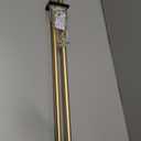 Double Curtain Rods with Aluminum End Cap and Full Surround Brackets,1"Front and 5/8" Back Rod,Adjustable between 72 to 144 Inches (6-12 Feet), Warm Gold Double Window Drapery Rod