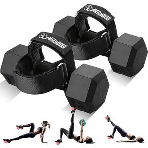 Dumbbell Foot Attachment, Tibialis Trainer, Adjustable Ankle Weights, Leg Workouts at Home for Hip Flexors,Ankle Straps for Weight Lifting,Shin Splint,Hamstring Curls,Leg extensions,Home Gym Equipment (Black (Pair))