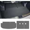Trunk Mat Backrest Mat Compatible 2020 2024 2025 Hyundai Palisade Custom Fit PU Leather Cargo Liner Rear Backrest Protector Weather Cargo Mats, 3 Pieces