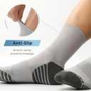BAMBOO COOL Men's Crew Socks Athletic Running Sports Socks, Cushioned Moisture Wicking, Breathable Arch Support 6 Pack (XL)