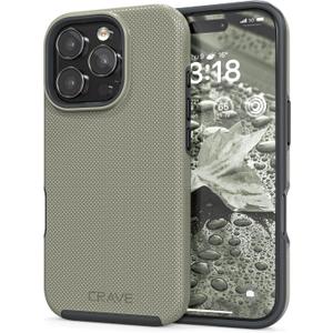Crave Dual Guard Compatible with iPhone 16 Pro Case, Compatible with MagSafe Shockproof Protection Dual Layer Case for Apple iPhone 16 Pro (6.3") - Sand
