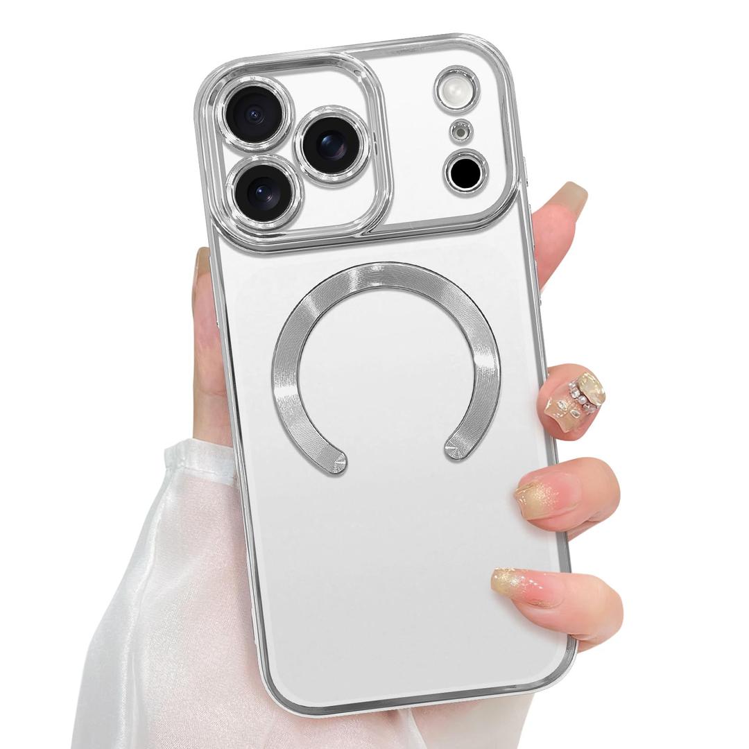 ZIYE Magnetic Phone Case Made for iPhone 17 Pro Max 6.9 Inch, Silver