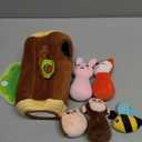 Baby Toys 6-12 Months, Stuffed Animals for Babies, Soft Plush Forest Sensory Toy Set with Rattle, Crinkle, Mirror and Tree Stump Storage, Cause and Effect Baby Boy Girl Gifts