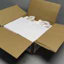 BAG BOX 100 Pack 5.9x3.1x8.25 Inch White Gift Bags with Handles,Bulk Kraft Paper Bags for Shopping, Retail, Merchandise, Wedding, Party Favors, Paper Grocery Sacks