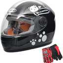 Kids Bike Helmet with Gloves, for Pedal Scooter, Motorcycle, ATV, Quad Bicycle, Suitable for Ages 3-6