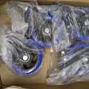 4 Inch Caster Wheels Heavy Duty Stem Caster 2000Lbs, Threaded Stem Casters 3/8"-16 x 1(Stem Diameter 3/8", Stem Length 1"), Swviel Locking Caster Set of 4, Industrial Castor Wheels for Cart,Furniture