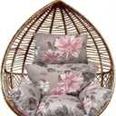 Floral Egg Chair Cushions Hanging Basket Chair Pads Replacement, Medium