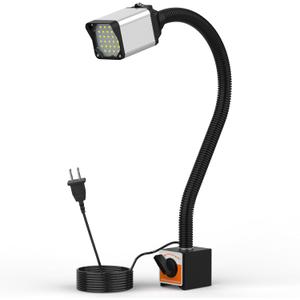 28LEDs Magnetic Light, 1320 Lumen 120v Flexible Gooseneck Work Light with Adjustable Magnetic Base for CNC MlilingDrill Press Sewing Machine Industrial Lighting, 12w (14W strong magnetic)