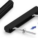 Peaha 5 Pack Adjustable Cabinet Drawer Pulls 1" to 4" (25-102mm) Adjustable Hole Distance for Cabinet, Black Cabinet Hardware Handles