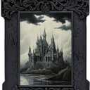 SIKOO 2.5x3.5 Vintage Picture Frames Small 2.5x3.5 Gothic Picture Frame with Glass Front for Tabletop and Wall Hanging Victorian Home Decor Gallery Wall Black