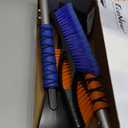 EcoNour 27" Car Snow Brush and Ice Scrapers for Car Windshield (2 Pack) | Scratch Free Bristle Head Snow Brush & Tough Window Snow Scraper with Aluminium Body | Snow Removal Winter Car Accessories (Blue & Orange)