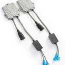 HYB 12V Slim Digital Ballast for HID Bulb H11 H7 H8 H9 H4 H1 9005 9006 9007 Universal Fit- 2 Pack (55W/12V Canbus)