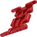 Aluminum Center Transmission Skid Plate Mount Gearbox Mount Base Compatible with Axial SCX10 1/10 RC Rock Crawler Car (Red)