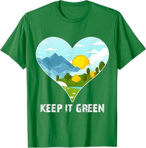 Keep it Green Save the Planet Earth Day 2021 Gift Idea T-Shirt, Size: S(Kid: 7-8Y)