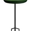 Garbuildman Extra-Large Freestanding Birdbath Bowl, Detachable Decoration Spa with Metal Stake Stand & Birdfeeder for Outdoor Garden, Oval Style, Green (1- gal)
