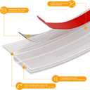 78inch Door Draft Stoppers, Door Sweep for Bottom of Door, Weather Stripping Door Seal, Under Door Noise Stopper (Transparent, 78inch)