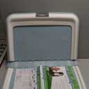 IRIS USA Pee Pad Holder - For Large Sized Puppy and Puppy Training Pads, Secured Latches, Non-Skid Feet, High Polish Finish for Easy Cleaning, Leak Protection, Fits 28"x 34" Pad or Larger, Square, Blue