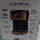 West Bend Timeless 12-Cup Programmable Coffee Maker with Brew Strength Selector for Hot and Iced Coffee, Includes 1-4 Cup Brew Option and Permanent Filter (Blue/Gold)