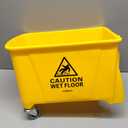 Mind Reader Mop Bucket with Wringer (Mop Not Included), 5.5 Gallon Cleaning Bucket with Wheels and Handle, Upward Press Wringer, Small Mop Compatible, Yellow
